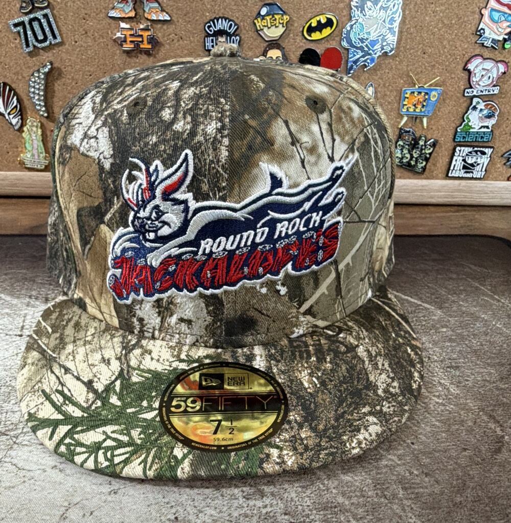 New Era 59FIFTY Round Rock Express Fitted Cap Camouflage/Red 7 1/2